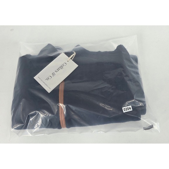 Collars and Co Cashmere Touch Australian Merino Quarter Zip Sweater Size Medium - Picture 9 of 9